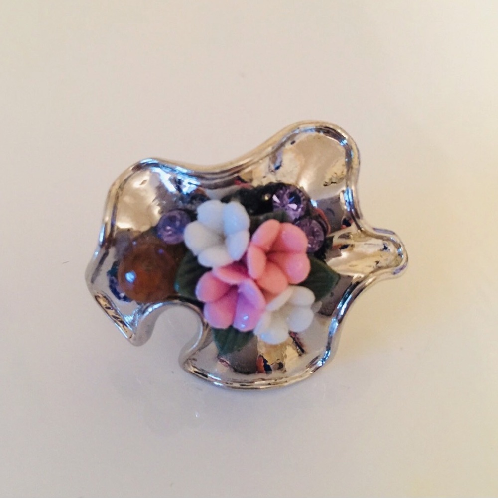 Porcelain flower ring (new)